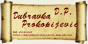 Dubravka Prokopijević vizit kartica
